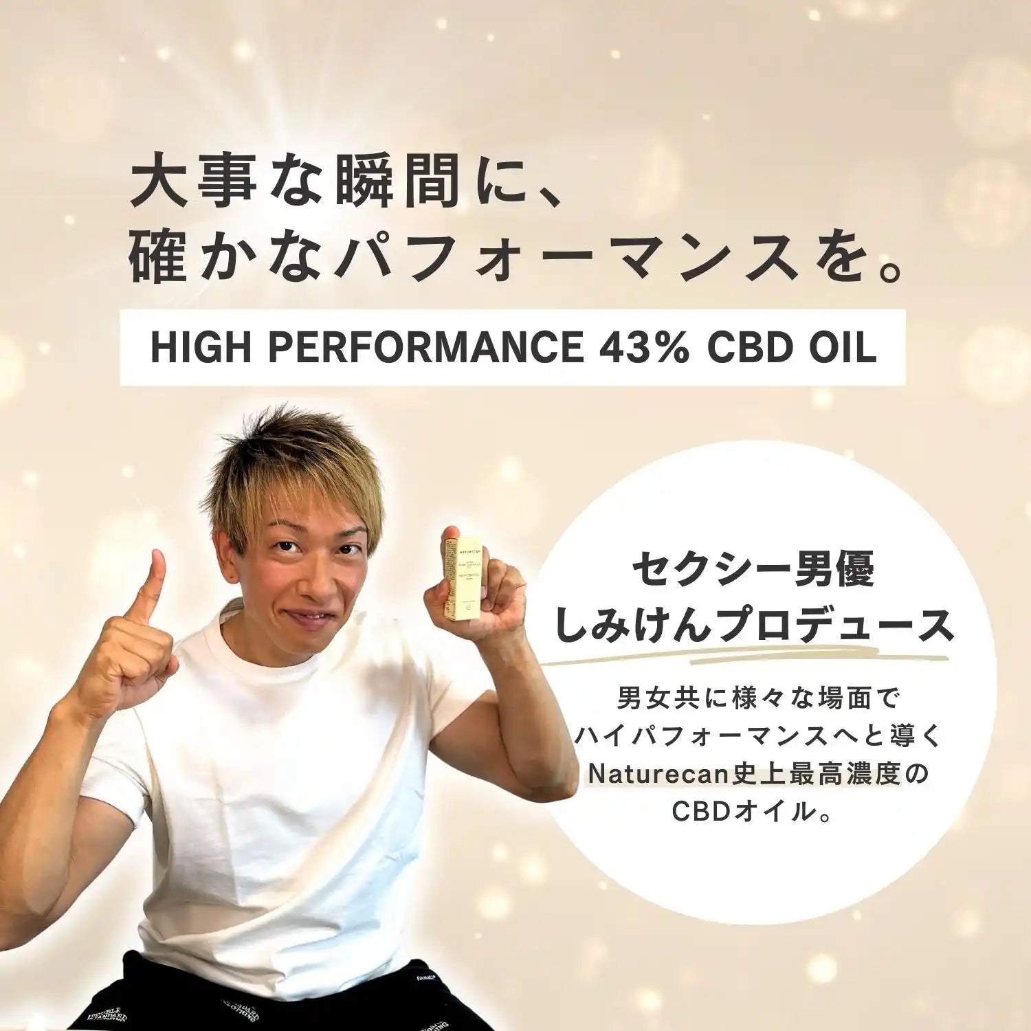 しみけんプロデュース】HIGH PERFORMANCE 43% CBDオイル | Naturecan