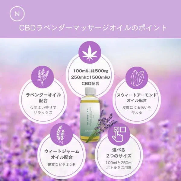 CBDマッサージオイル ラベンダーの香り｜Naturecan（ネイチャーカン）